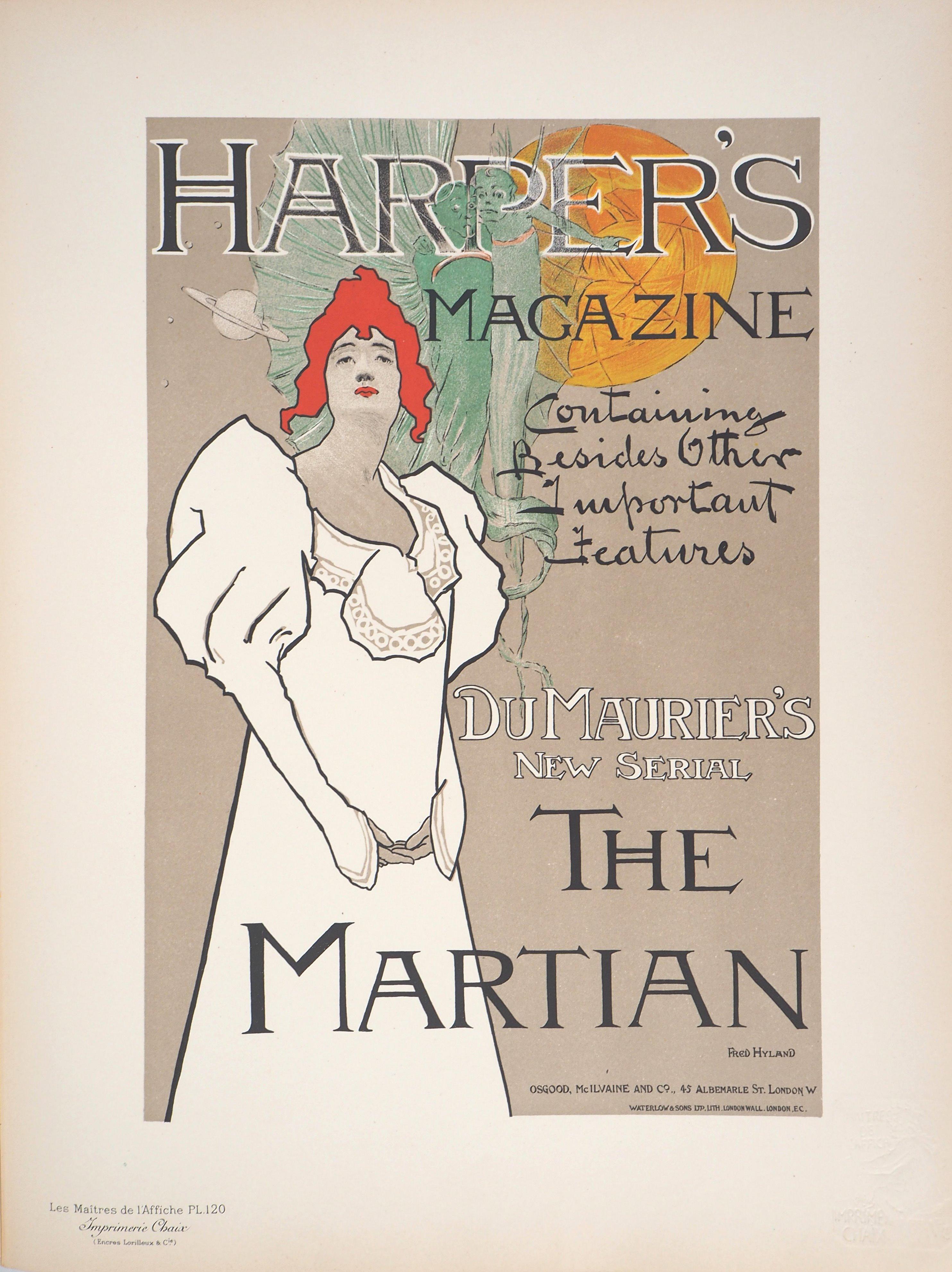 Harper's Magazine : The Martian - Lithograph (Les Maîtres de l'Affiche), 1897 - Print by Fred HYLAND