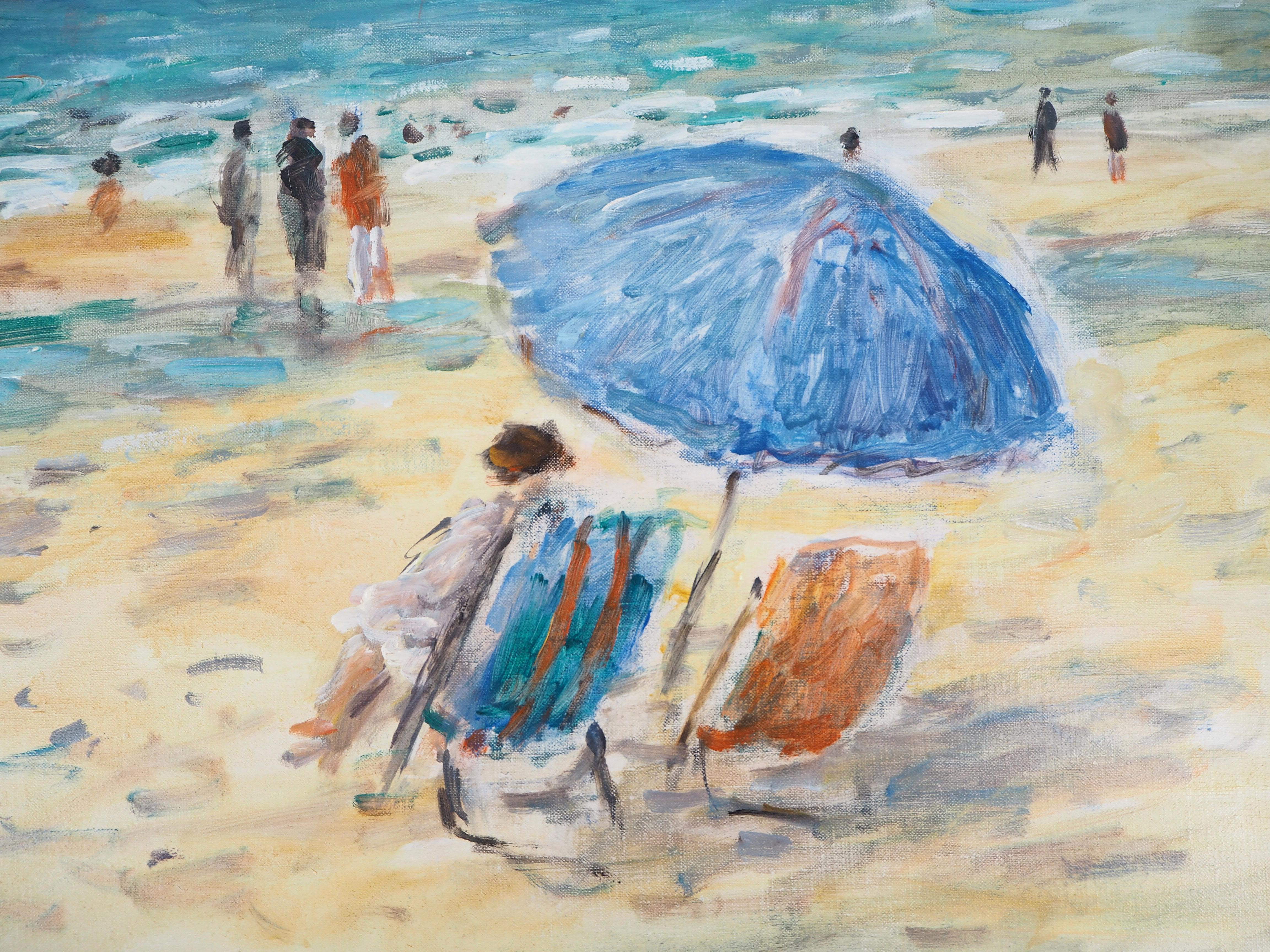 normandy beach painting