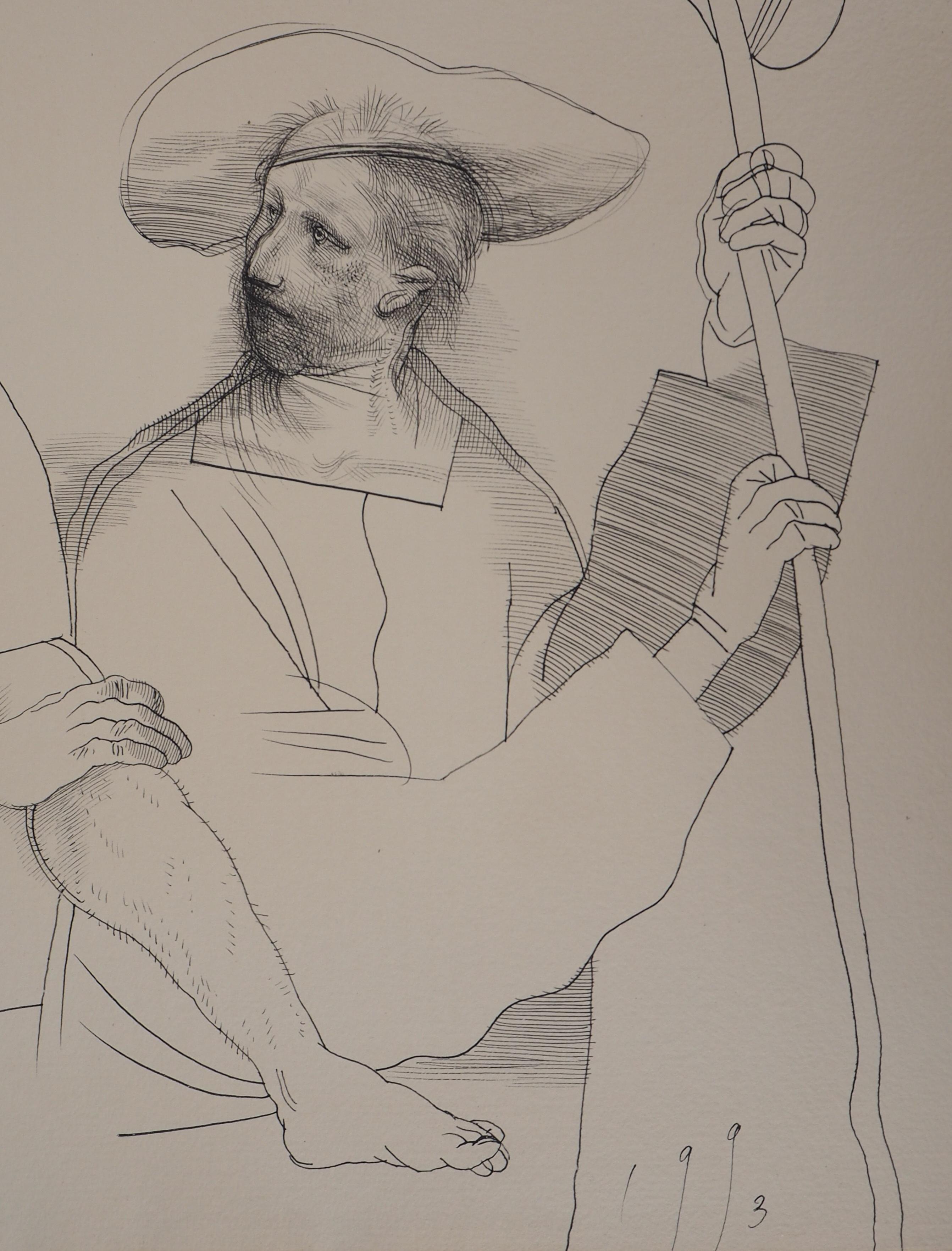 how to draw a pilgrim