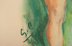 Nu rêveur - Drawing original pastel signé à la main