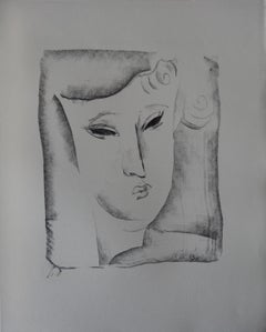 Cubist Portrait - Stone lithograph, 1930