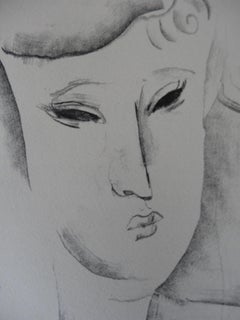 Cubist Portrait - Stone lithograph, 1930
