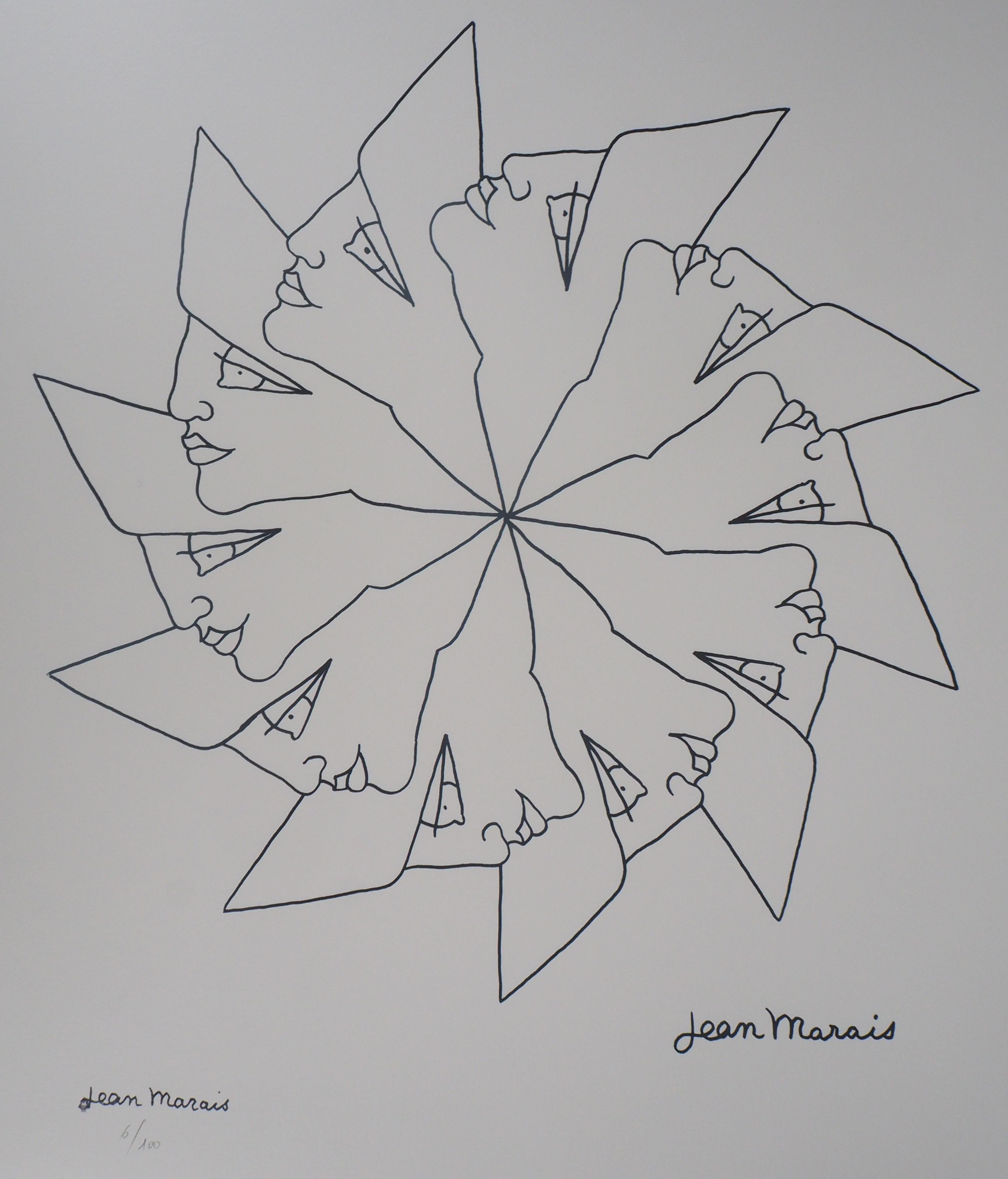 Wheel of Life : To the Future - Lithograph, Ltd 100 copies - Modern Print by Jean Marais