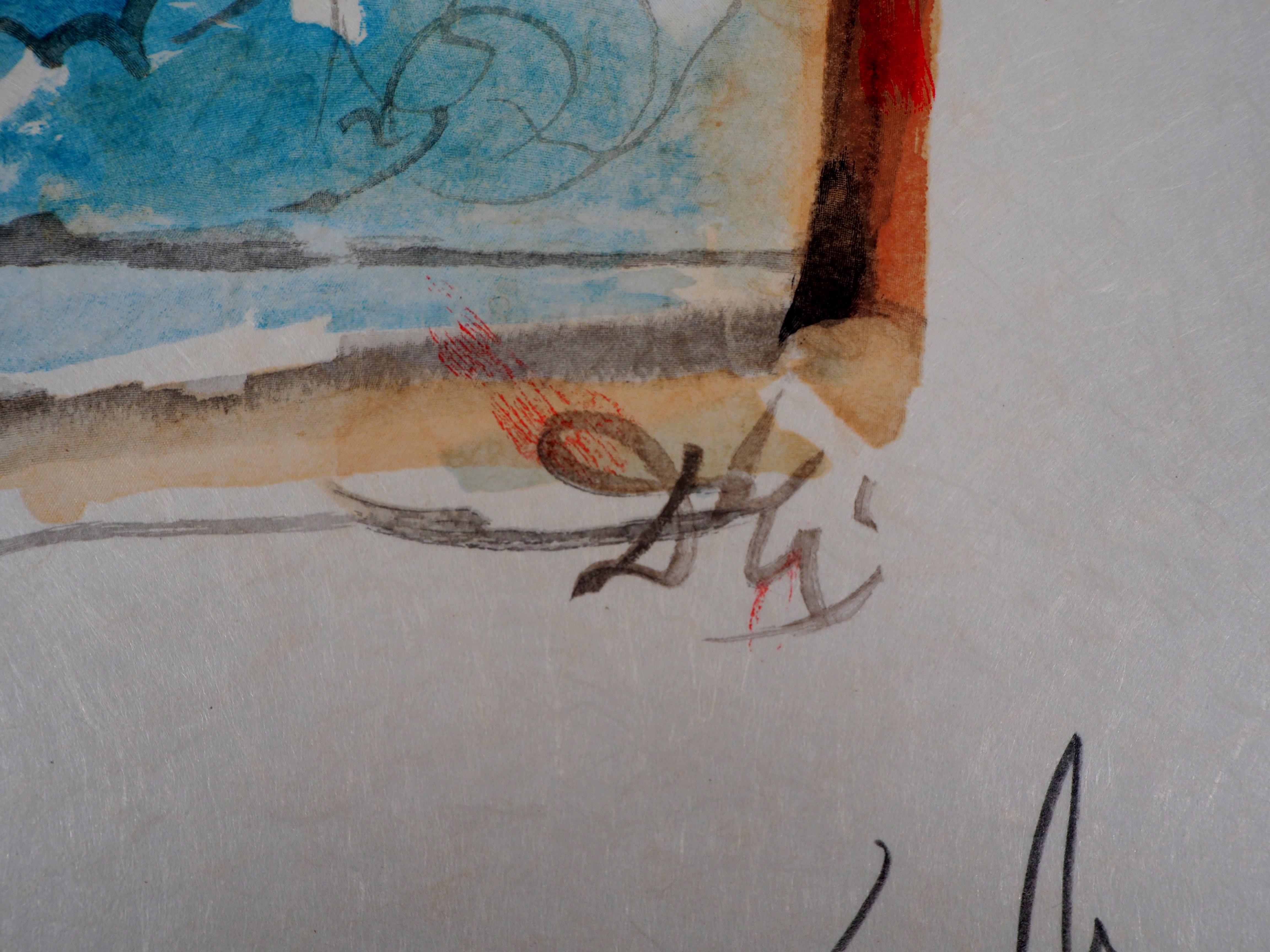  Pegasus (Generous Steed) - Original Woodcut, Handsigned (Field #79-2 J) - Surrealist Print by Salvador Dalí