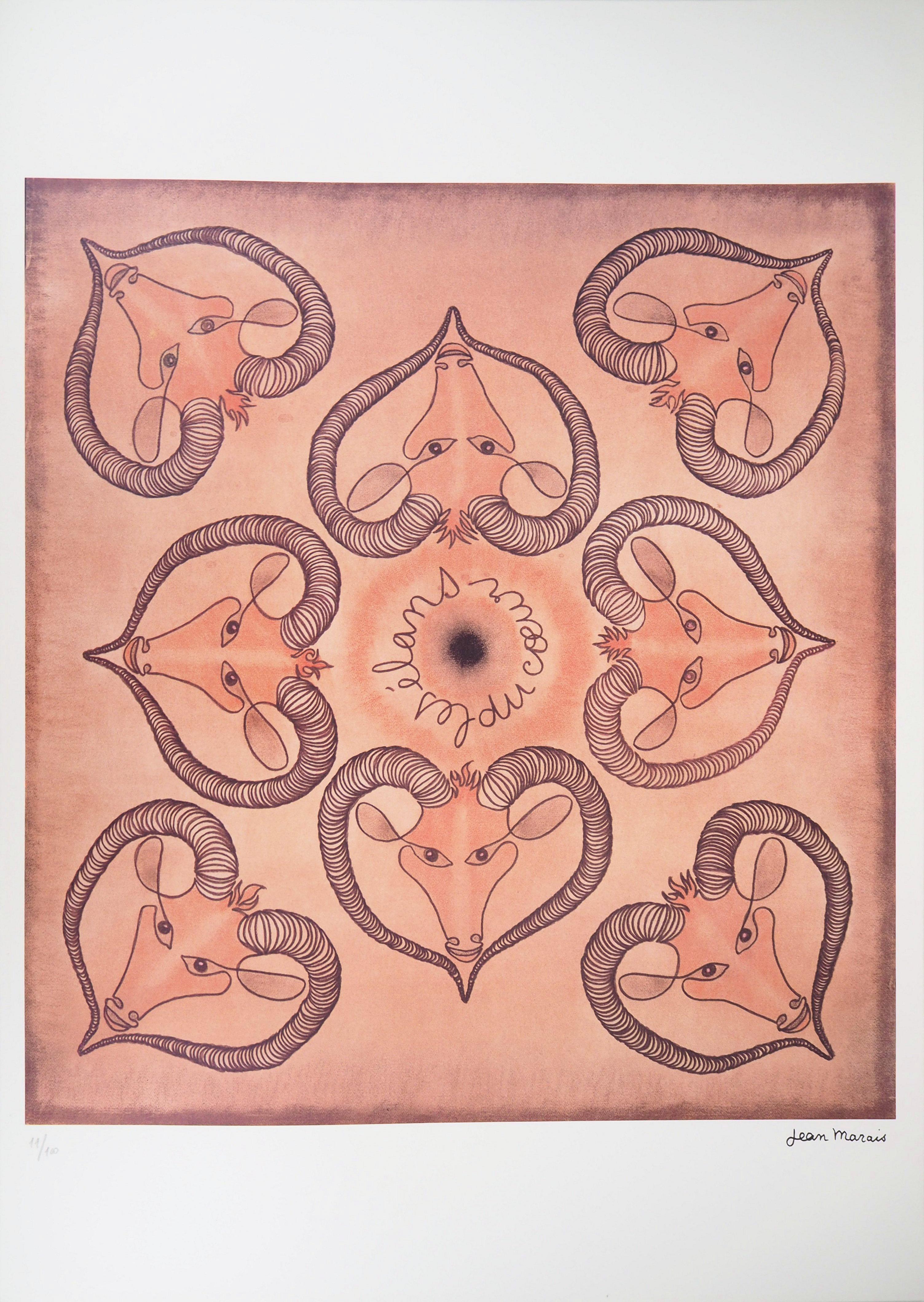 Astrology & Zodiac : Aries "Impulses of the Heart" - Lithograph, Ltd 100 copies