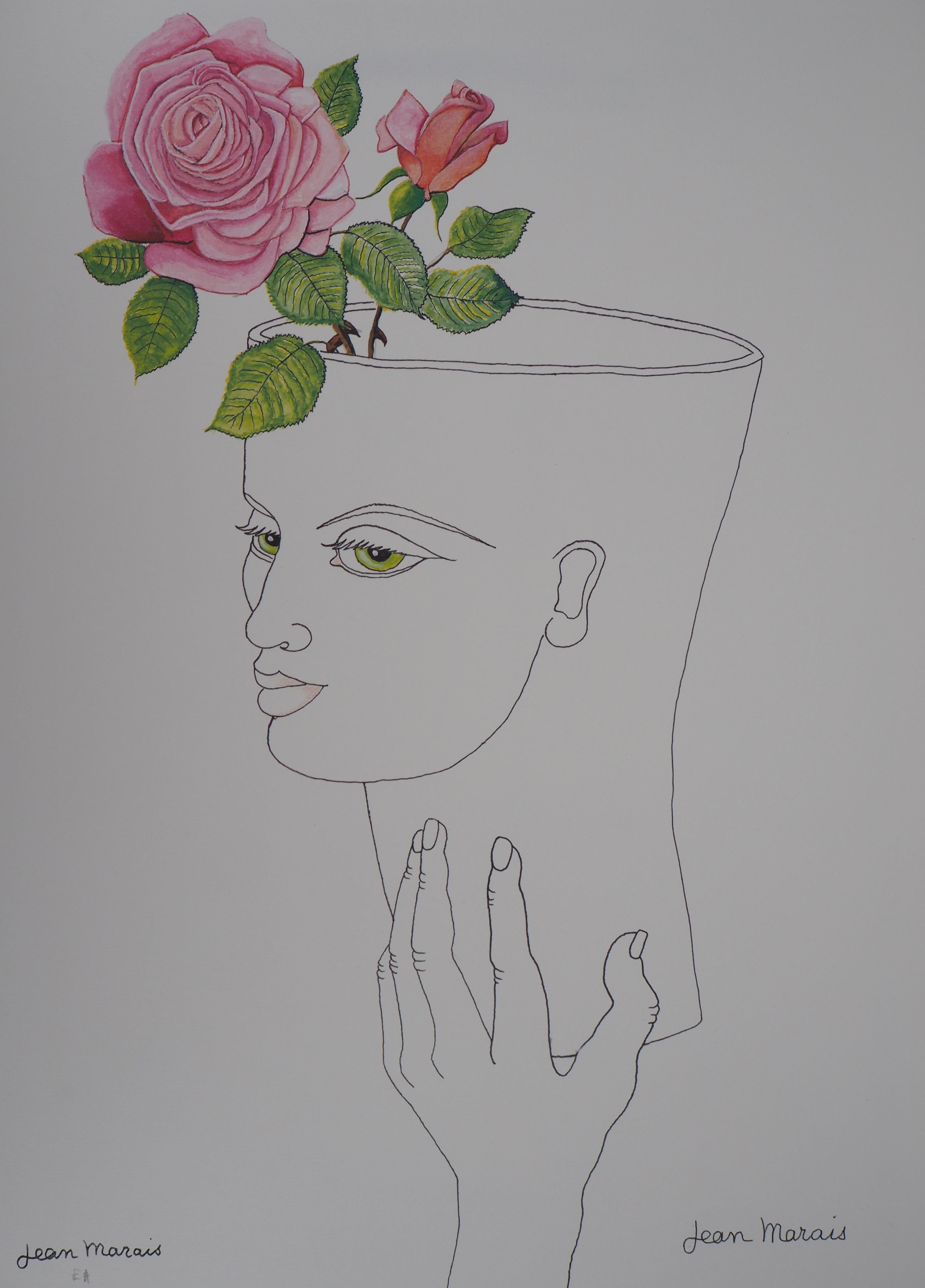 Jean Marais Portrait Print - Flowering Head - Lithograph - Artist Proof
