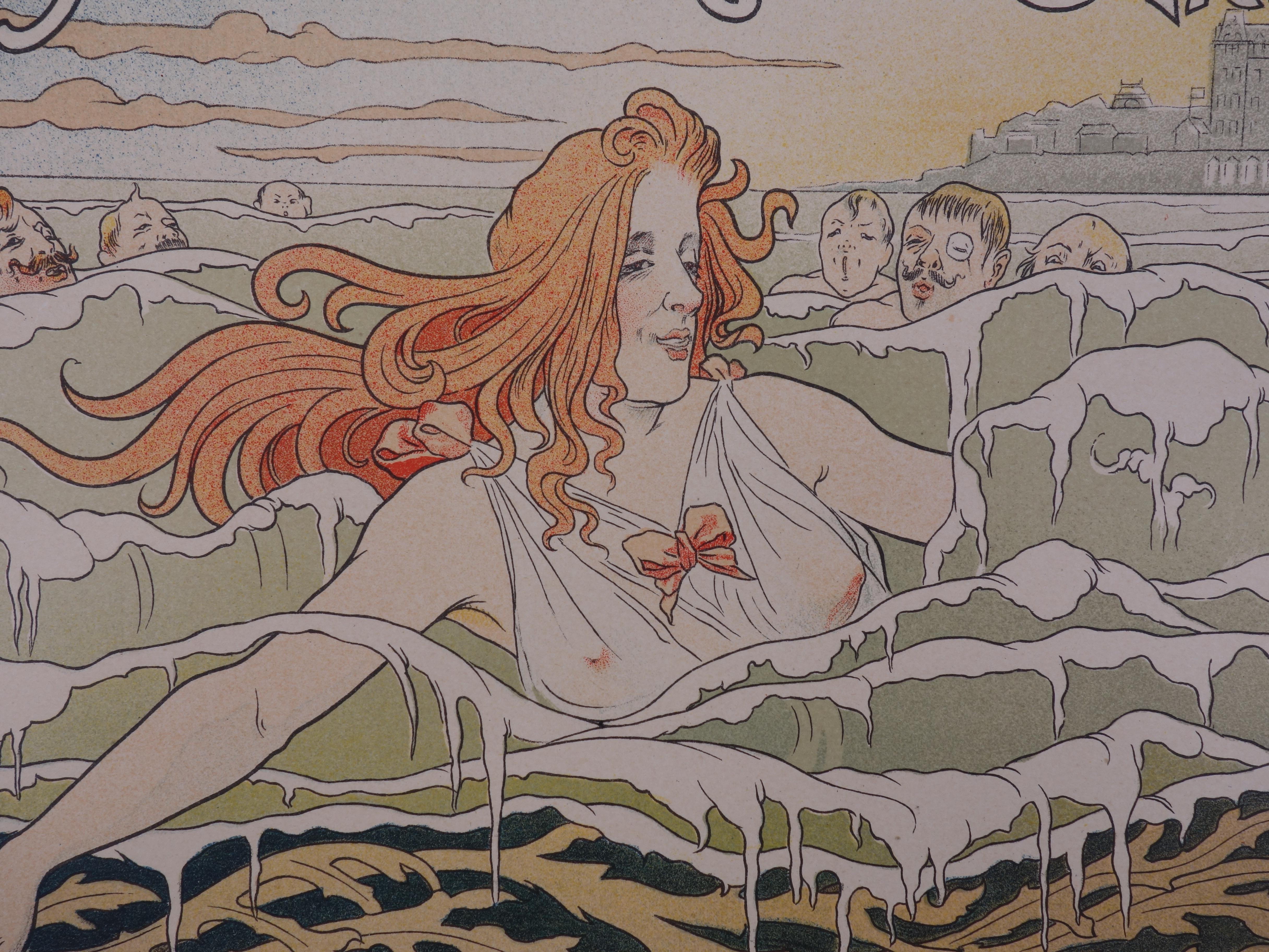 Französische Normandie, Cabourg - Lithographie (Les Matres de l'Affiche), Imprimerie Chaix 1897 (Art nouveau), Print, von Henri PRIVAT-LIVEMONT