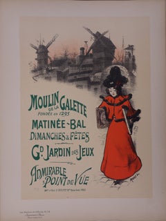 Montmartre: Moulin de la Galette – Lithographie (Les Matres de l'Affiche), 1897