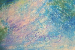 Impressionist Lake - Original Signed Charcoals Drawing