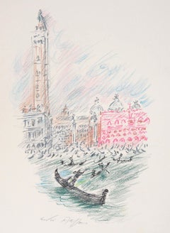 The Basin of San Marco, Venice - Original Handsigned Pastel Drawing