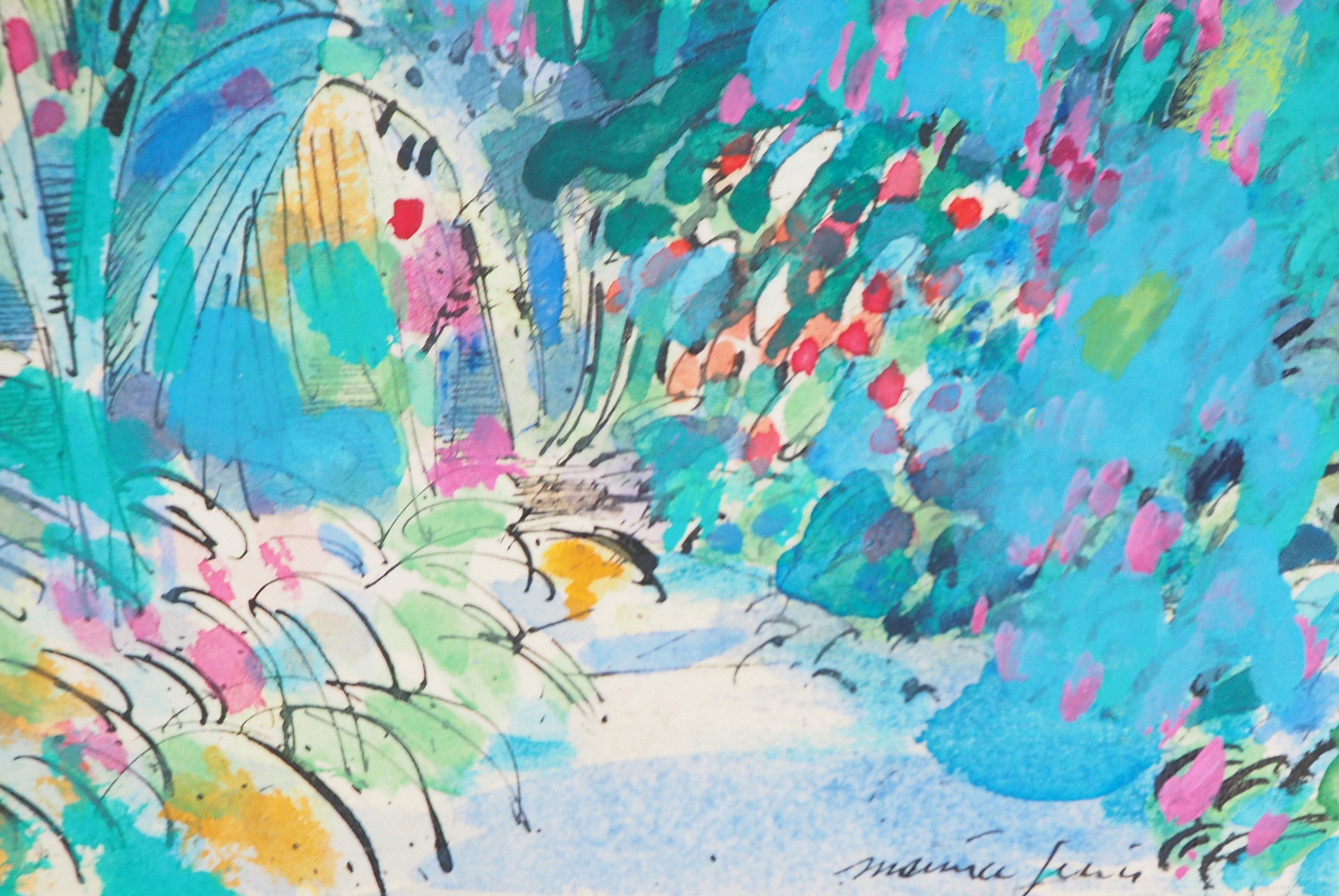 Paisaje tropical impresionista - Pintura original firmada a mano - Art de Maurice Genis