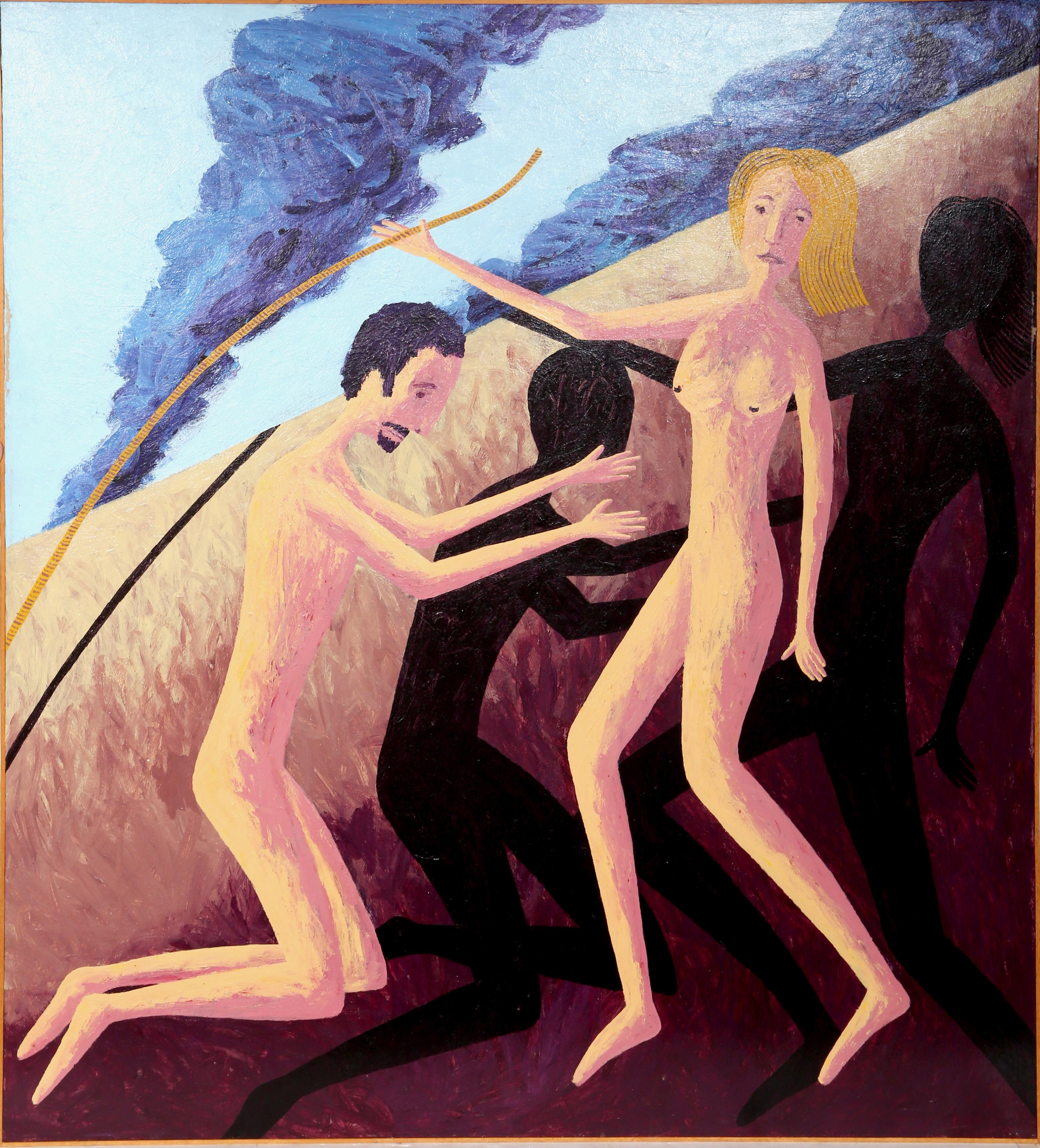 Adam and Eve, Large Painting by Russ Warren