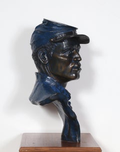 One of the 54th, Buffalo Soldier, Civil War Bronze Sculpture by Don Huntsman