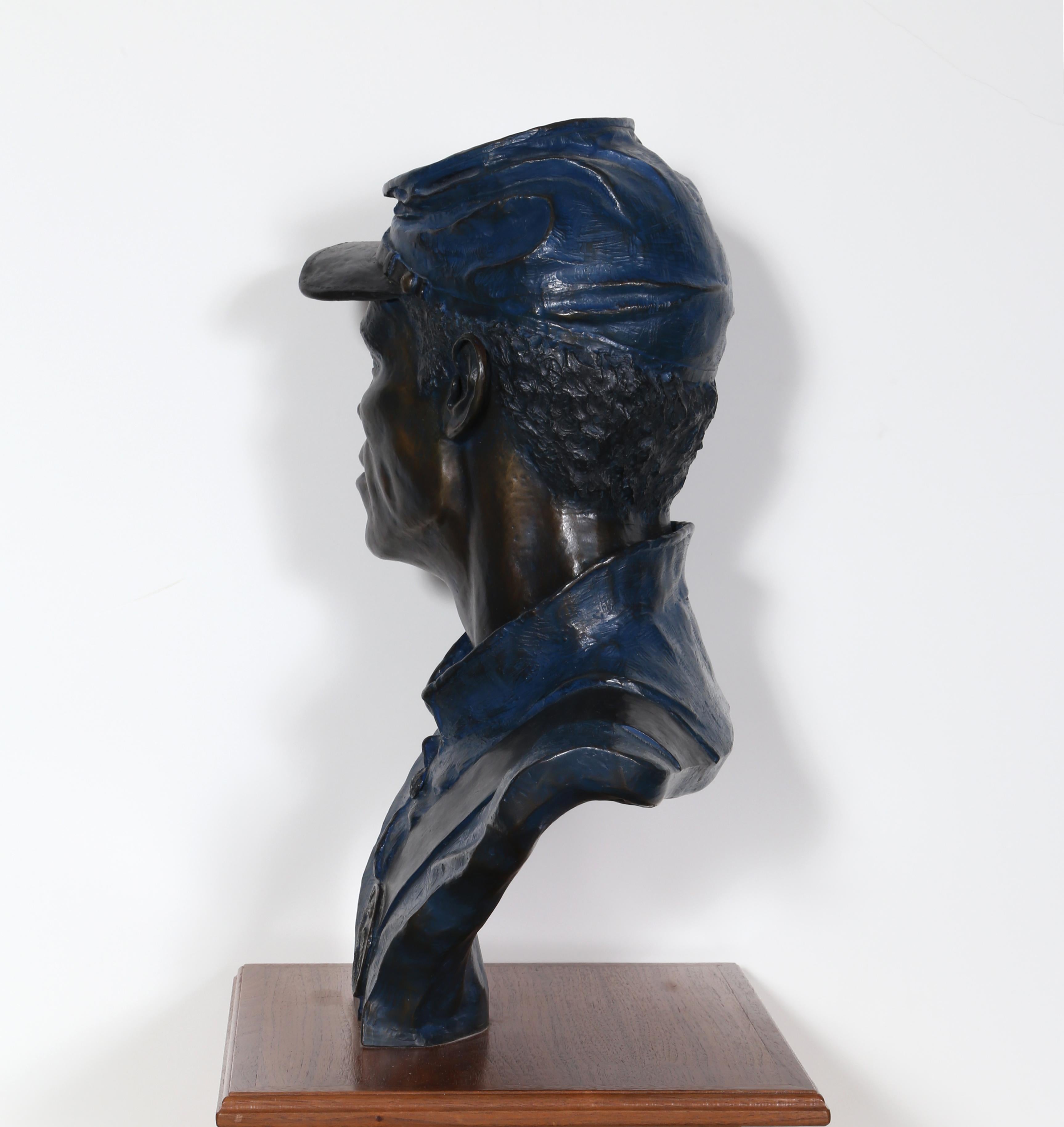 One of the 54th, Buffalo Soldier, Civil War Bronze Sculpture by Don Huntsman 4