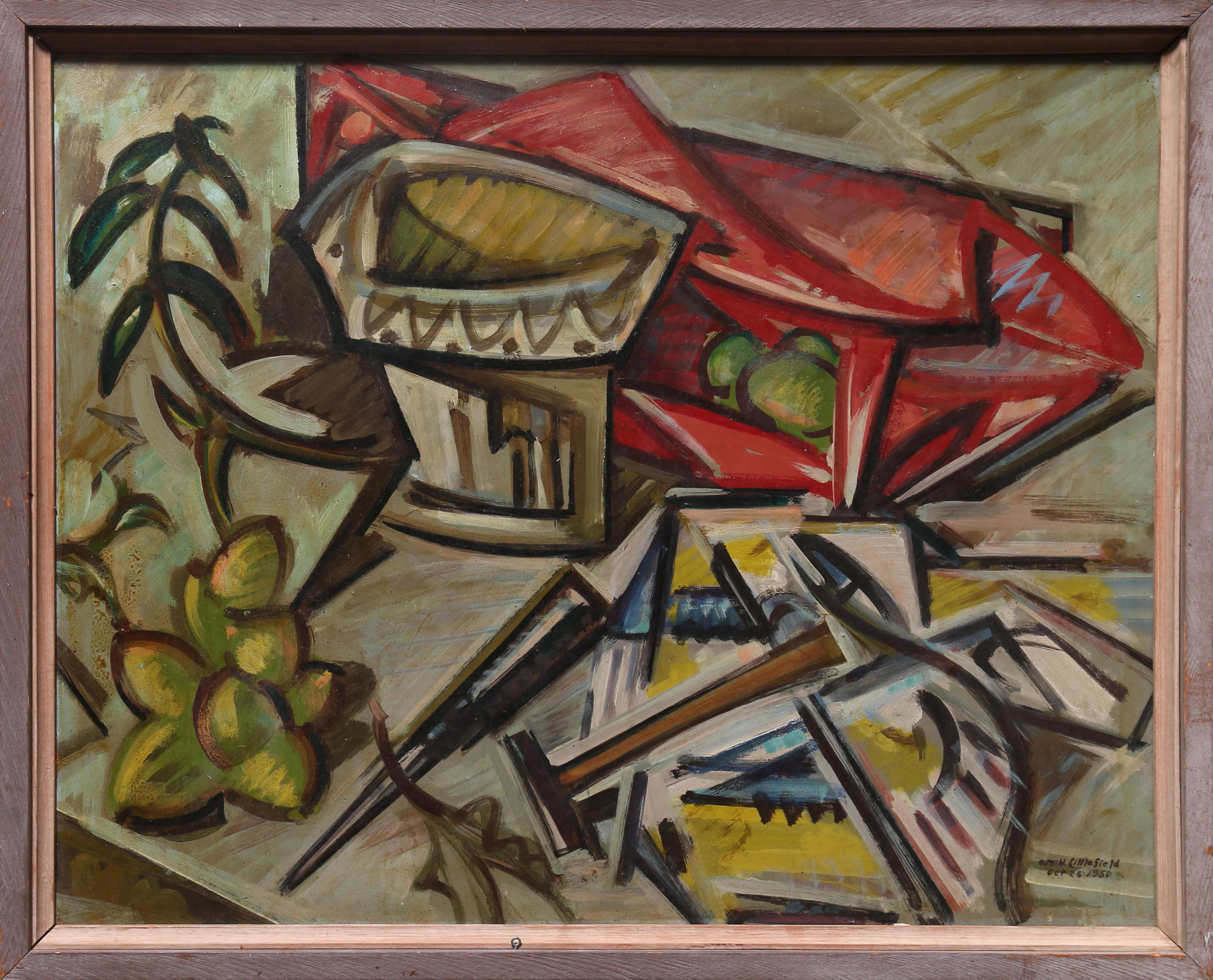Double Sided Painting (Still Life and Abstract) by William Littlefield 1950-1954