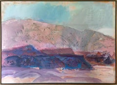 New Mexico Landscape, Large Painting by Suzanne Martyl 1974