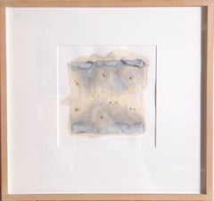 Quadro astratto ad encausto di Juhachiro Takada con cornice