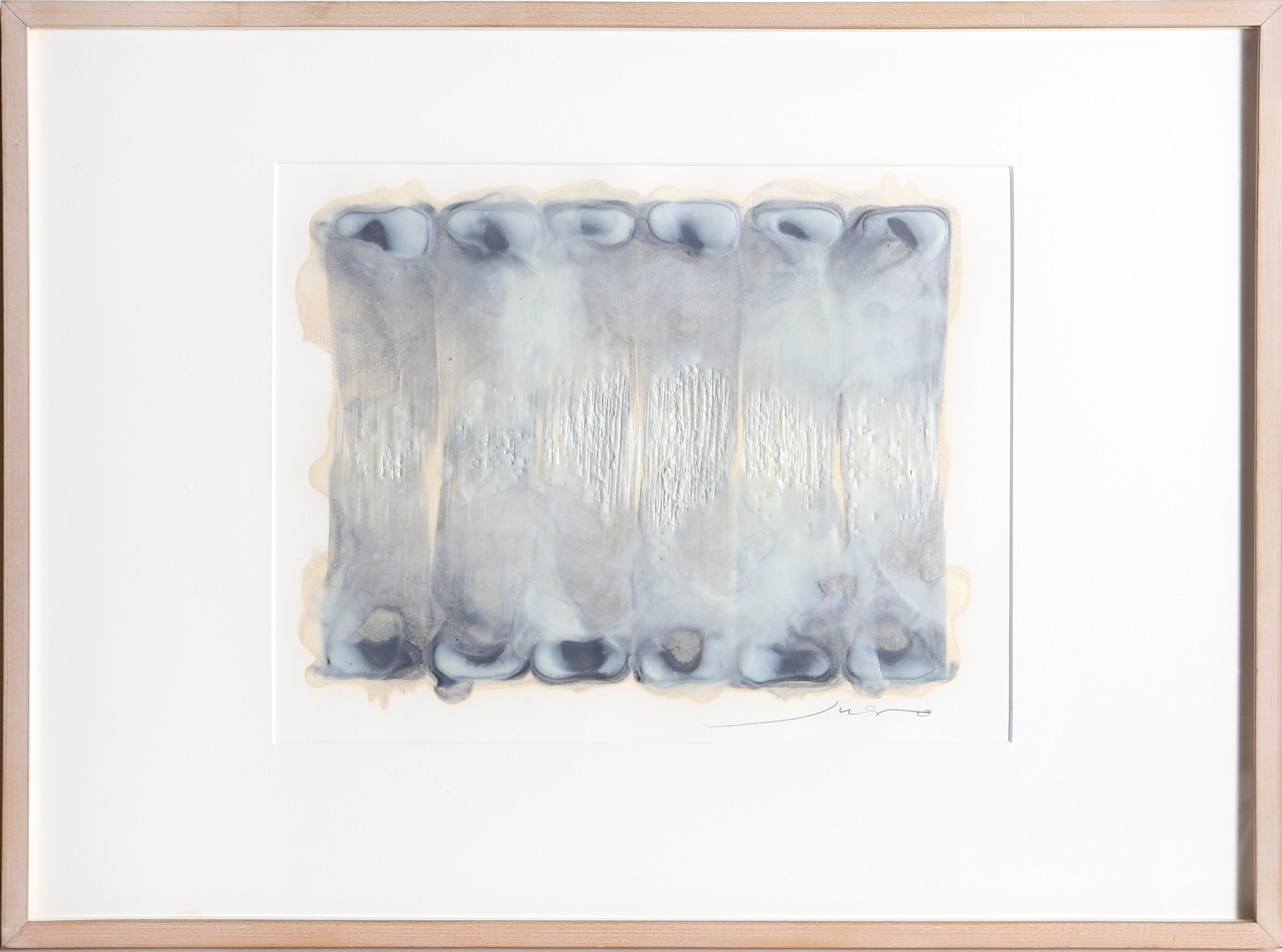 Artist:	Juhachiro Takada
Title:	Untitled III 
Medium:	Encaustic, Sand on Canvas, Signed in pencl
Paper Size: 10.5 x 12.5 inches
Frame Size: 19.5 x 20.5 inches