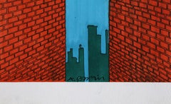 Voyeur, Pop Art Watercolor Painting by Alfredo Garzon