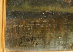 Pastoral Landscape with Sheep, Impressionist Oil Painting by John Parker Davis