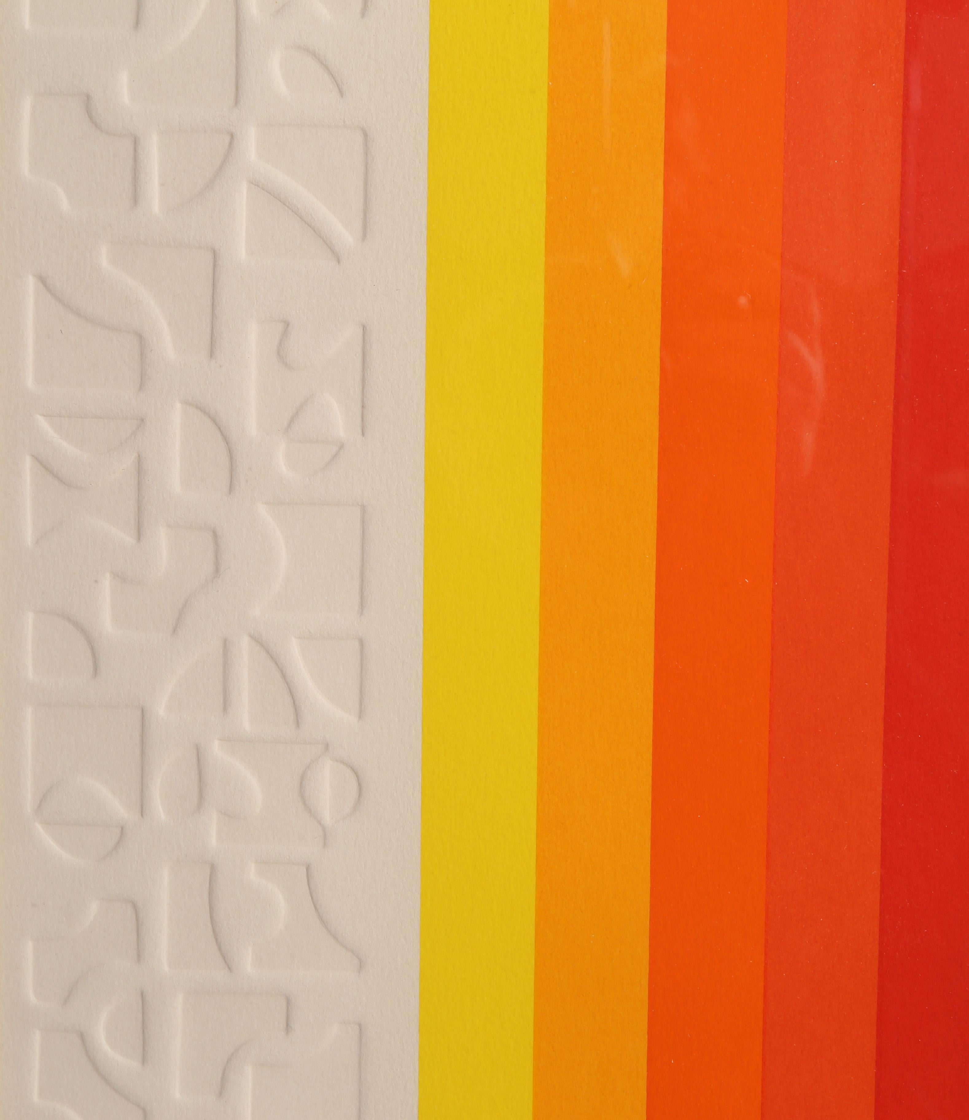 Spectrum VI, Embossed Silkscreen by Audrey Grendahl Kuhn - Abstract Geometric Print by Audrey Grendahl Kuhn 