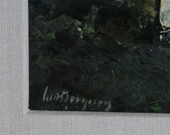 Bord l'Yerre de Seine, impressionistisches Öl-Landschaftsgemälde von Marcel Bouyeron