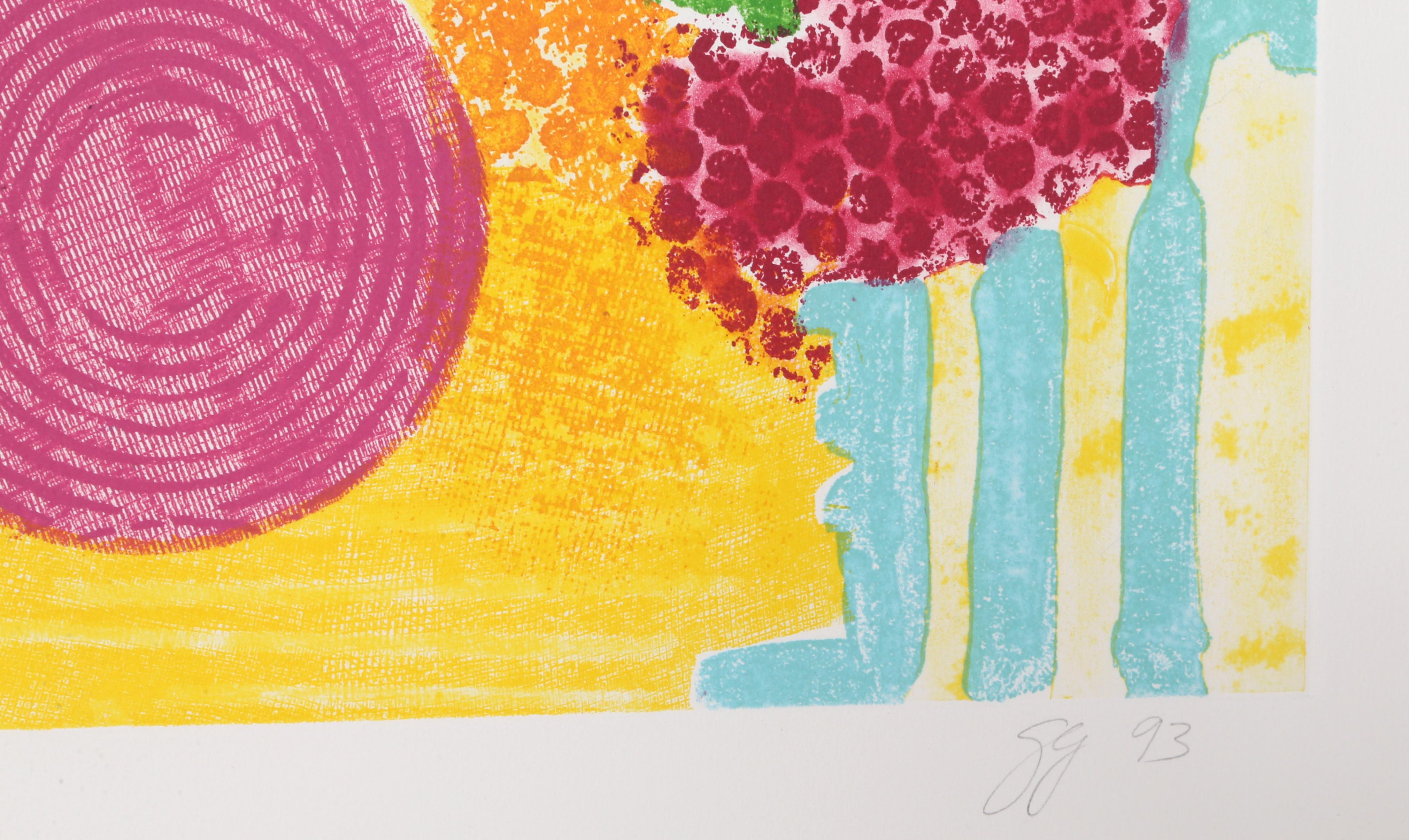 Ginza 3, grande gravure abstraite colorée de Gloria Garfinkle en vente 2