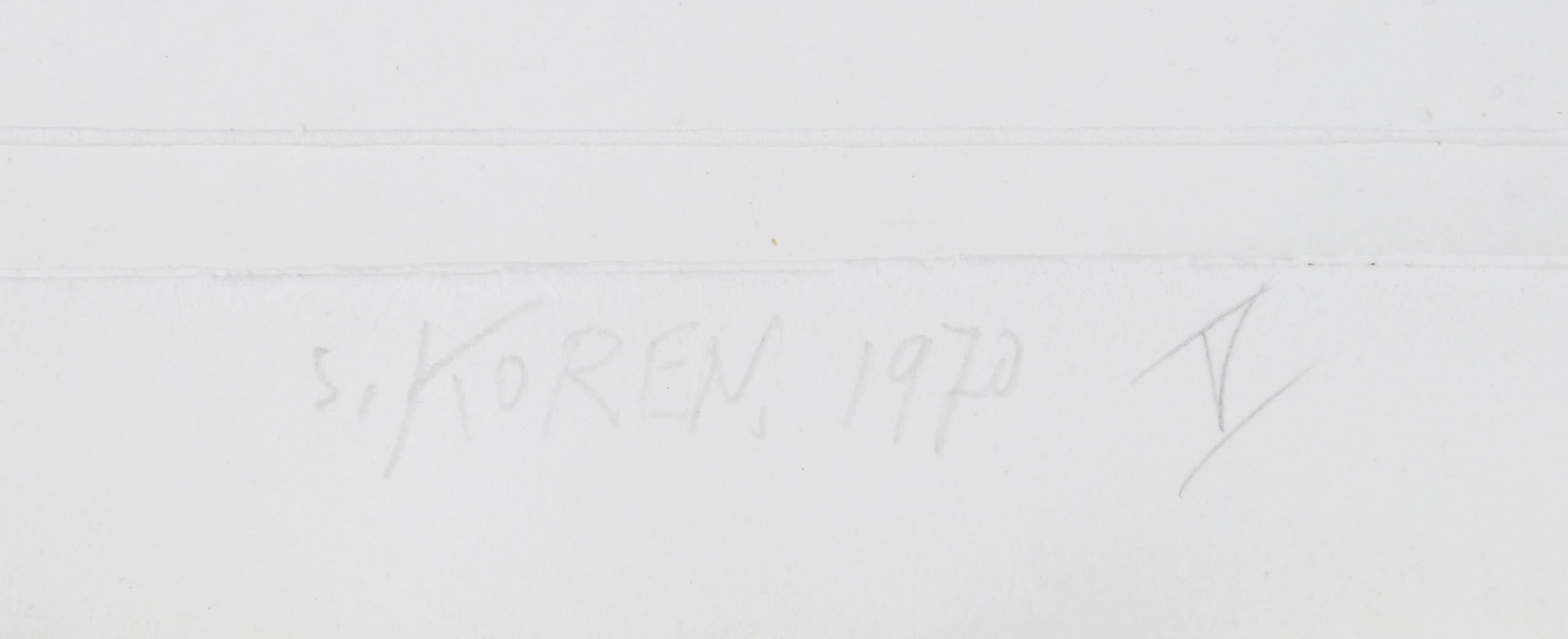 Künstler: Shlomo Koren, Deutscher (1932 - )
Titel: Unbenannt V
Jahr: 1970
Medium: Stichtiefdruck, mit Bleistift signiert und nummeriert
Auflage: 15
Größe: 26 x 20 in. (66,04 x 50,8 cm)