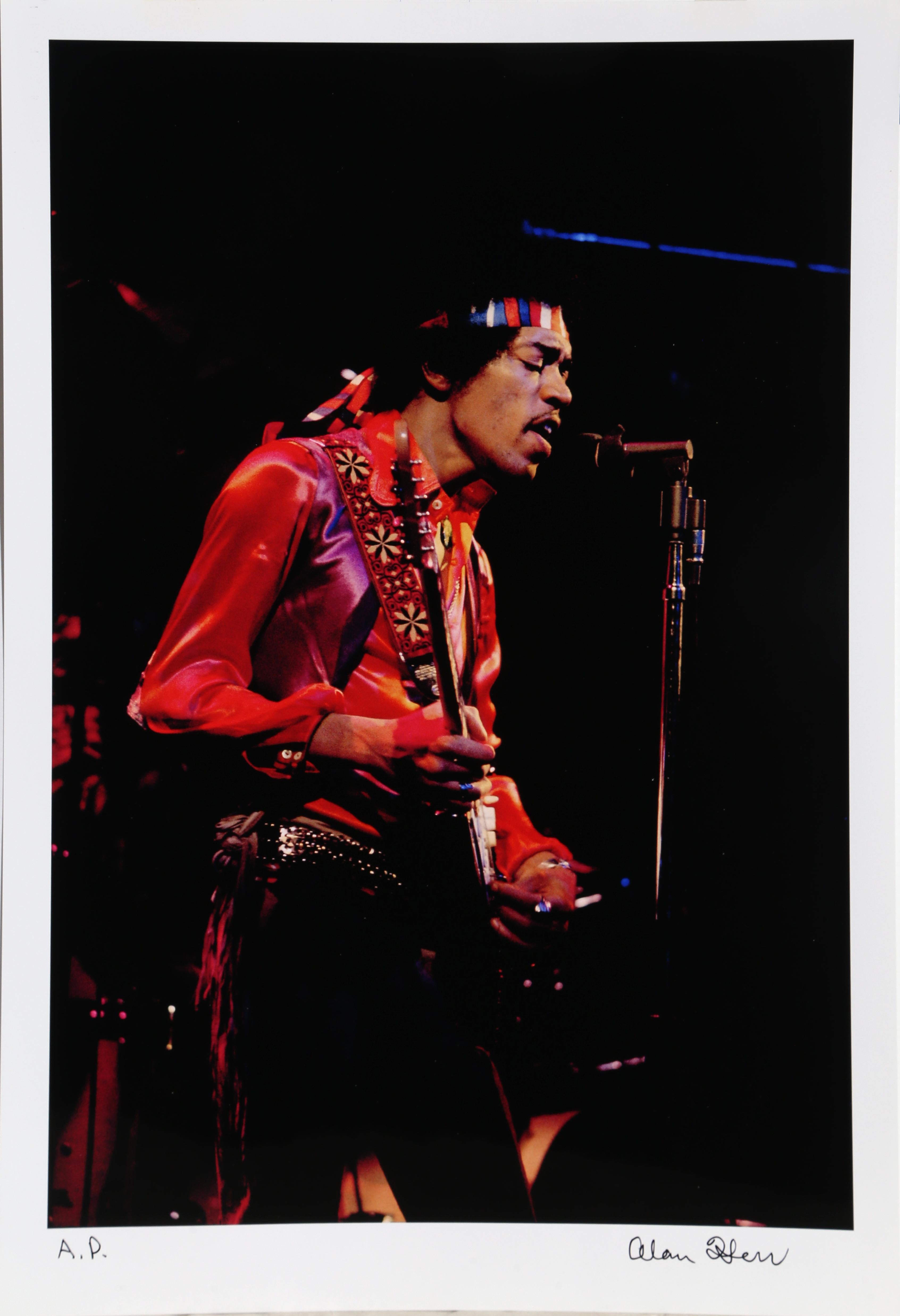 Alan Herr Portrait Photograph - Jimi Hendrix, The Fillmore East First Show 12/31/69