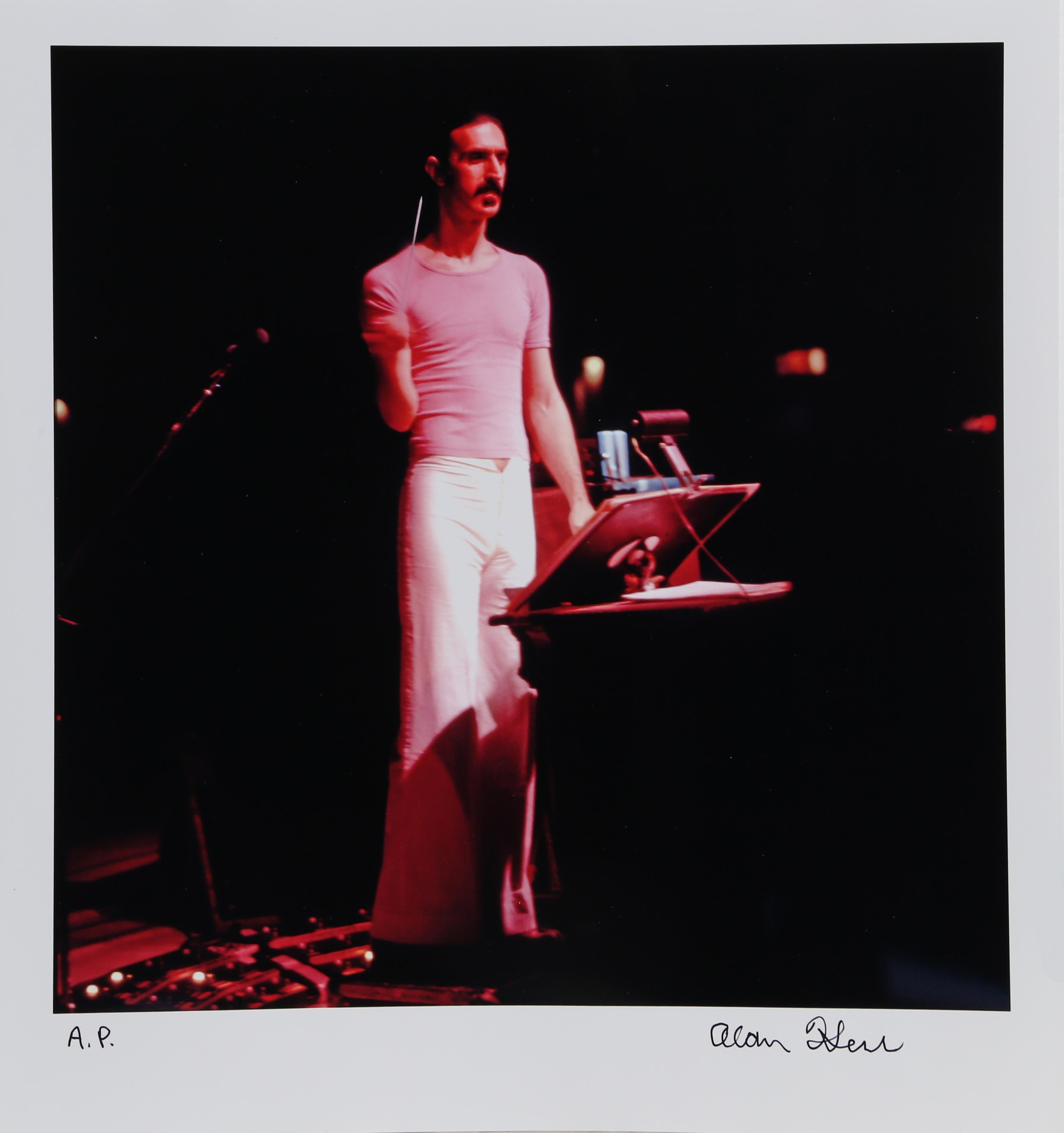 Alan Herr Portrait Photograph - Frank Zappa Conducting