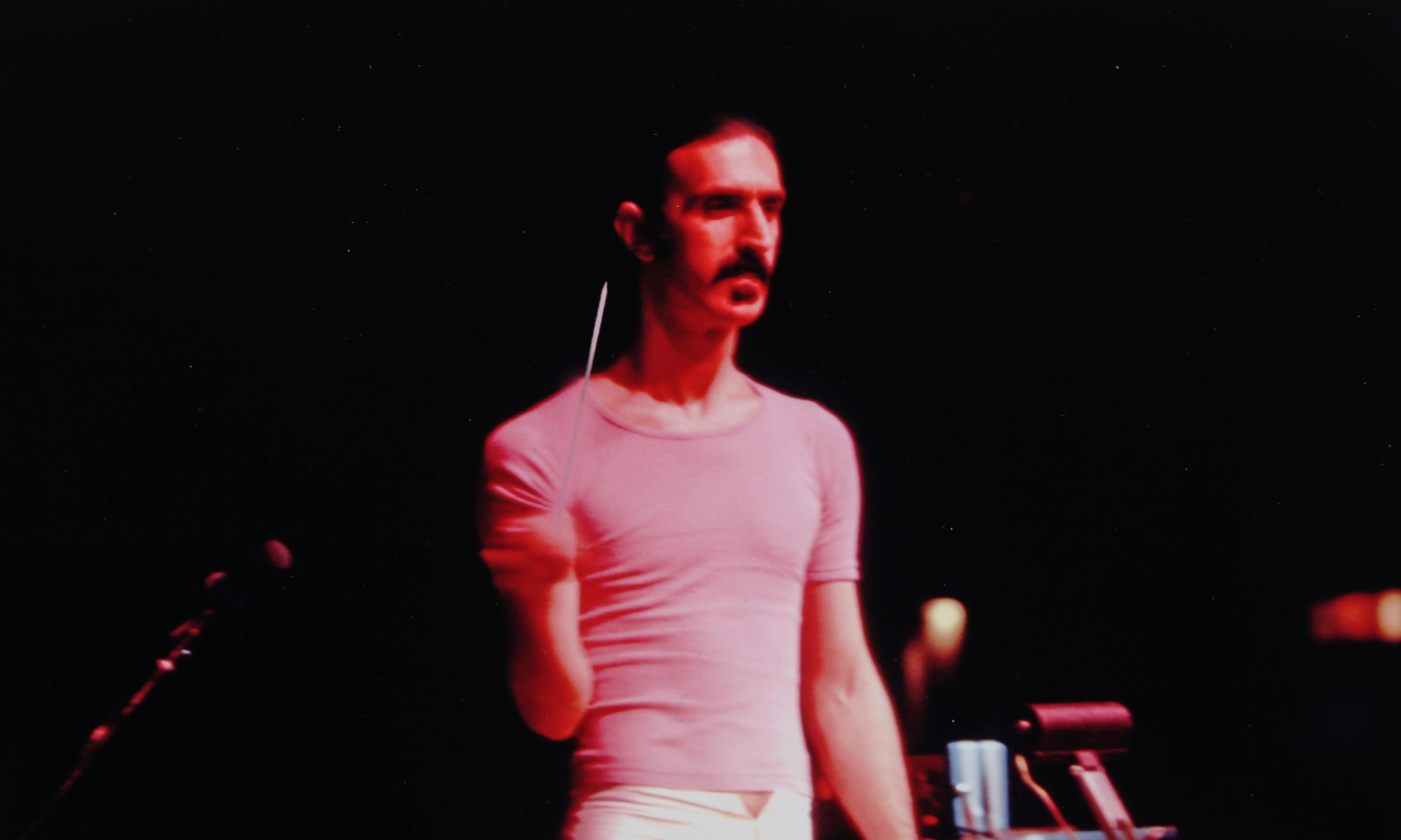 Frank Zappa Conducting - Black Portrait Photograph by Alan Herr