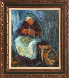 Mère, peinture à l'huile de Chaim Goldberg
