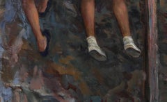 Children Playing, Oil Painting by Marshall Goodman