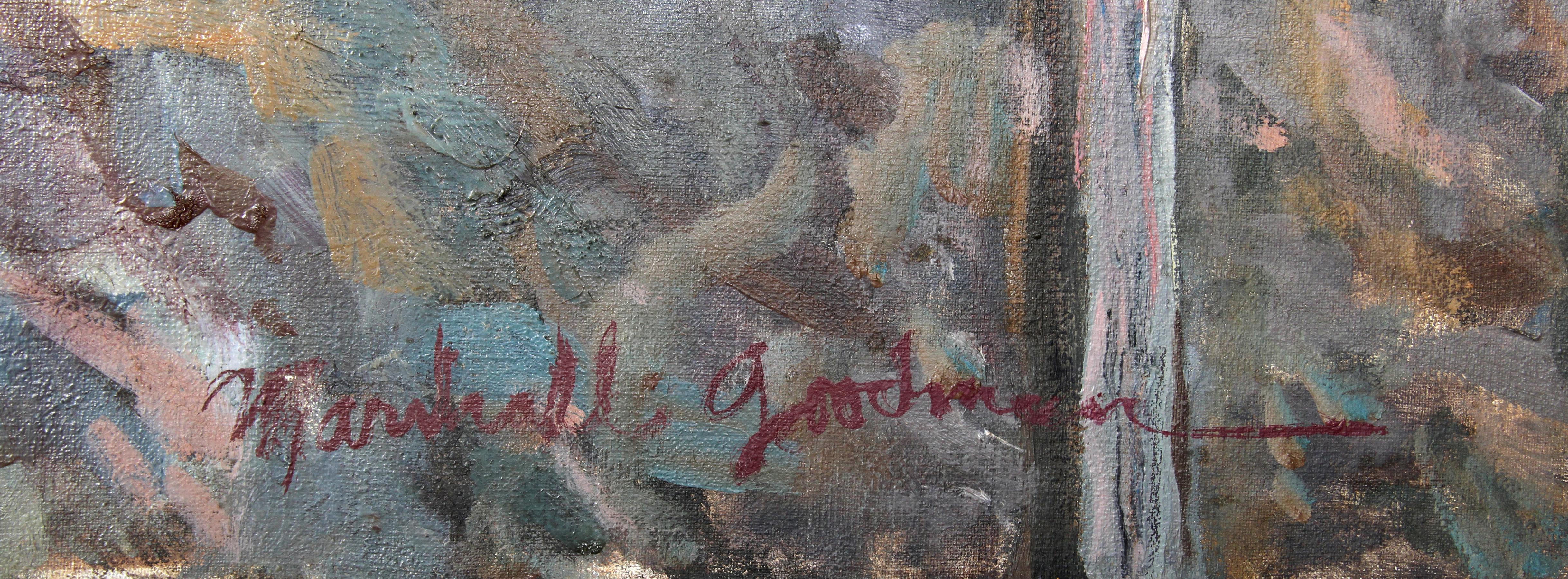 Bambini che giocano, pittura a olio di Marshall Goodman in vendita 2