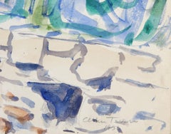 New England Landscape, Watercolor by Allen Tucker