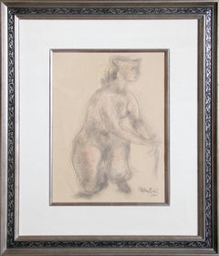 Nude Woman, Drawing by Chaim Gross
