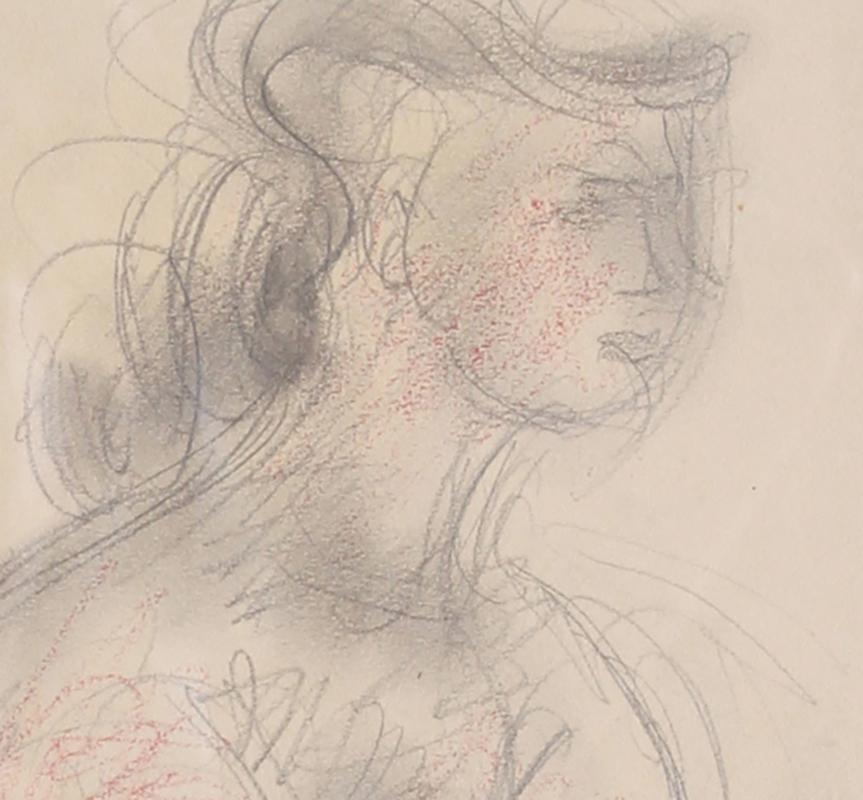 Nude Woman, Drawing by Chaim Gross  2