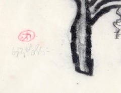 A Man and his Wine, Illustrative Wax Crayon Drawing by William Gropper