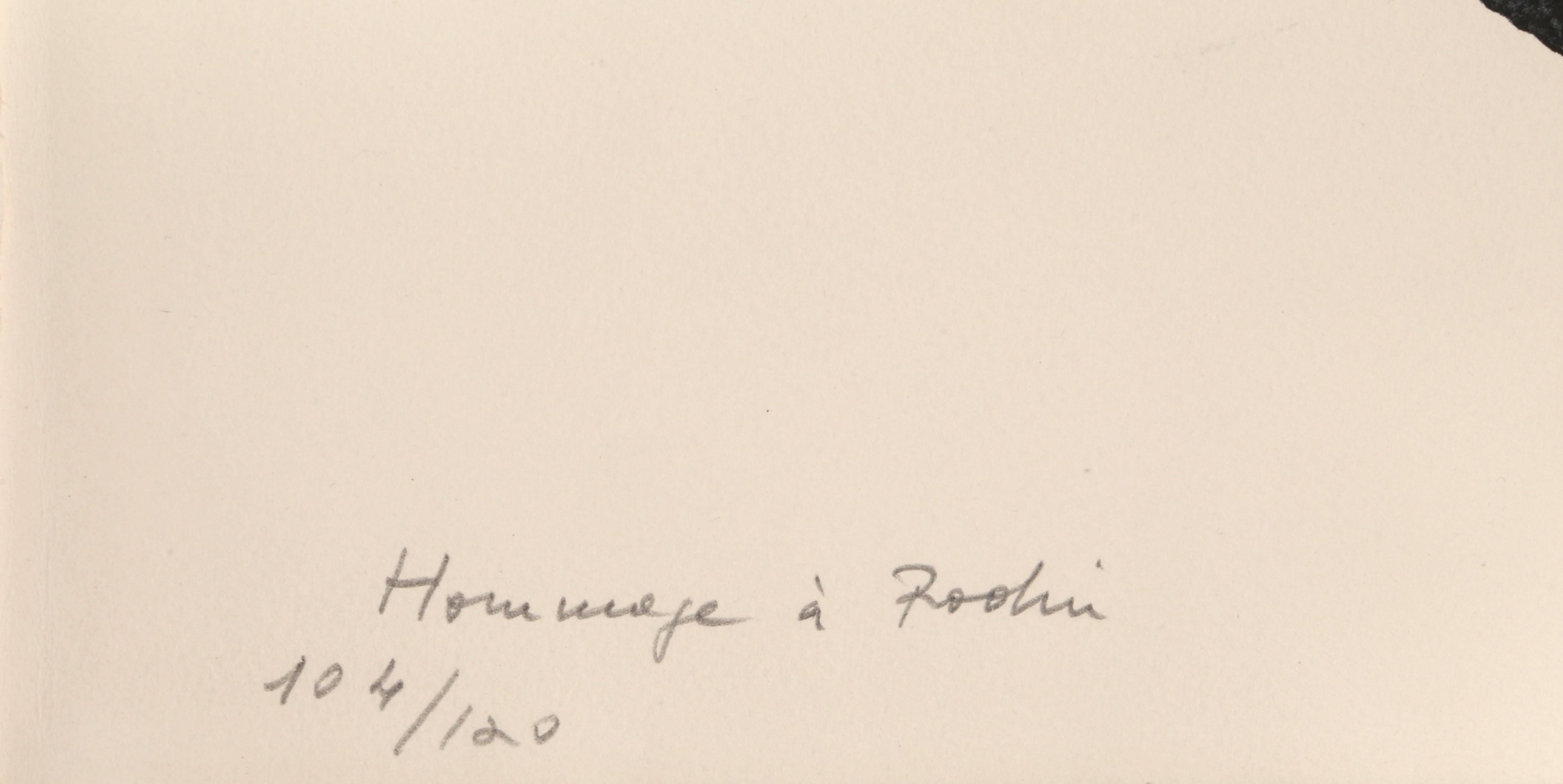 Hommage à Rodin, eau-forte abstraite de Berto Lardera en vente 4
