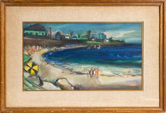 Vintage Rockport, Maine, Acrylic Seascape Painting by Jean Louis Liberte