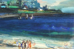 Rockport, Maine - Impressionist Acrylic Seascape Painting by Jean Louis Liberte