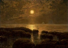 Lynn Beach, Massachusetts, Landscape Oil Painting, 1913