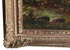Road to the Lake, Victorian Landscape painting c1900