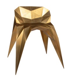 Spider Chair, Contemporary Brushed Brass Chair