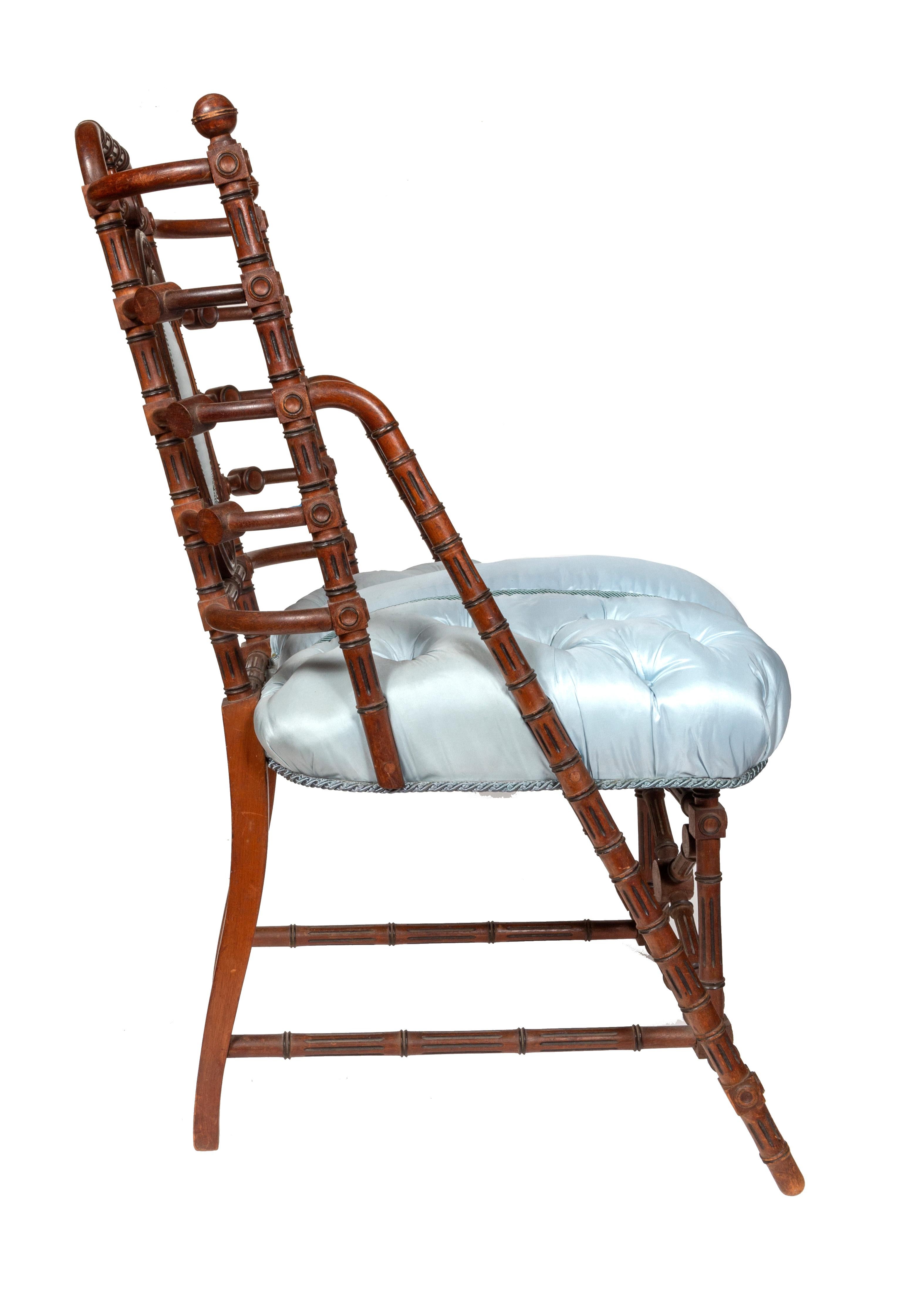 Signed George Hunzinger, Walnut Side Chair, 1869 2