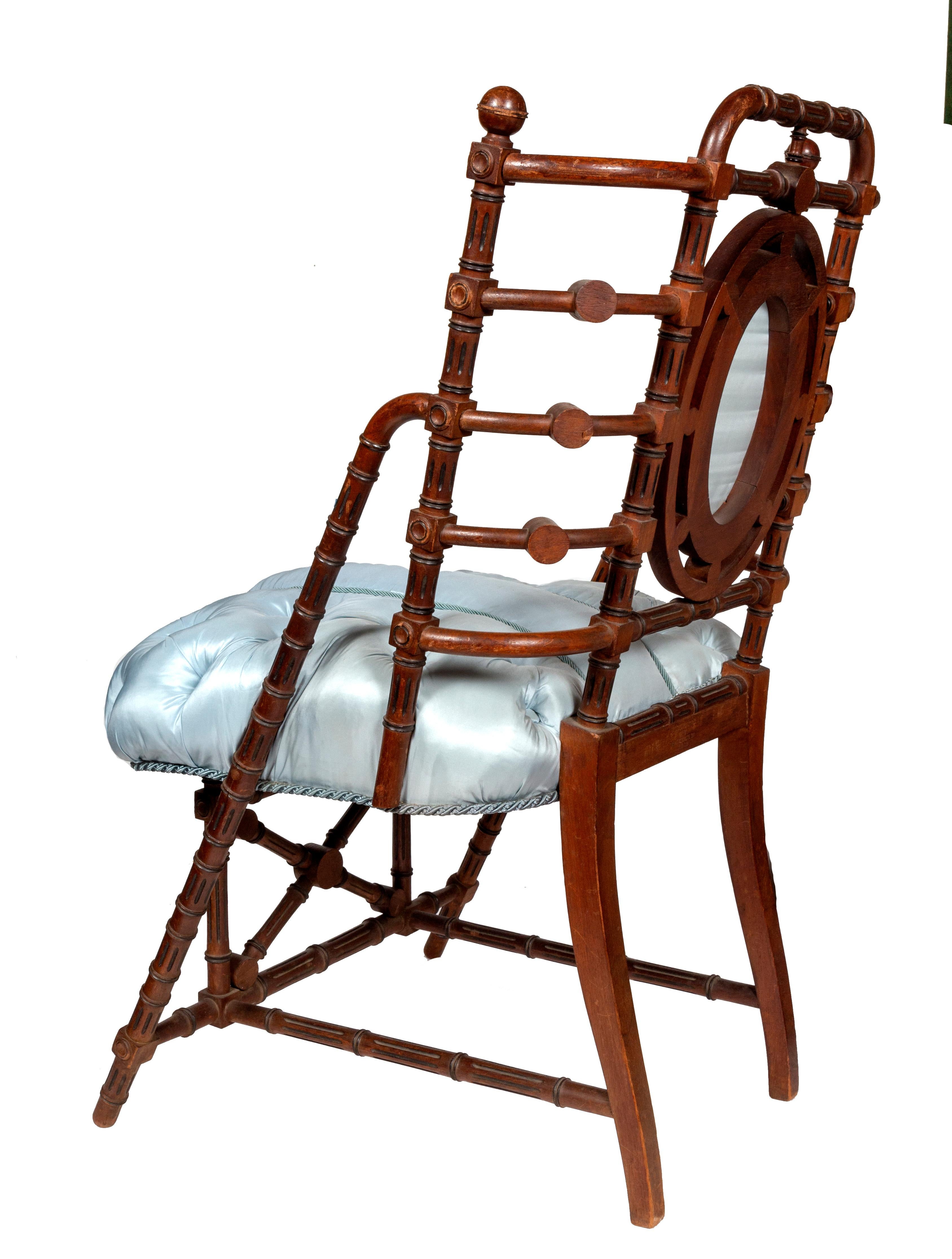 Signed George Hunzinger, Walnut Side Chair, 1869 5