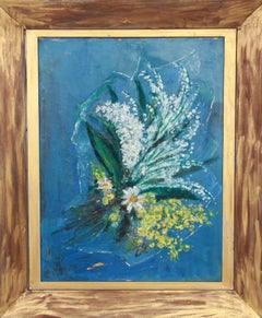 Vintage Daisy Bouquet, Oil Painting by Lloyd Lozes Goff