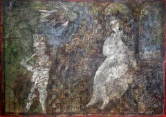 General and Nude - Öl auf Leinwand Gemälde von Vasily Kafanov