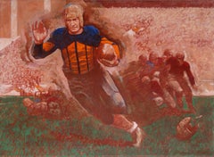 Harold “Red” Grange, The Galloping Ghost, Football Painting by Thomas Allen