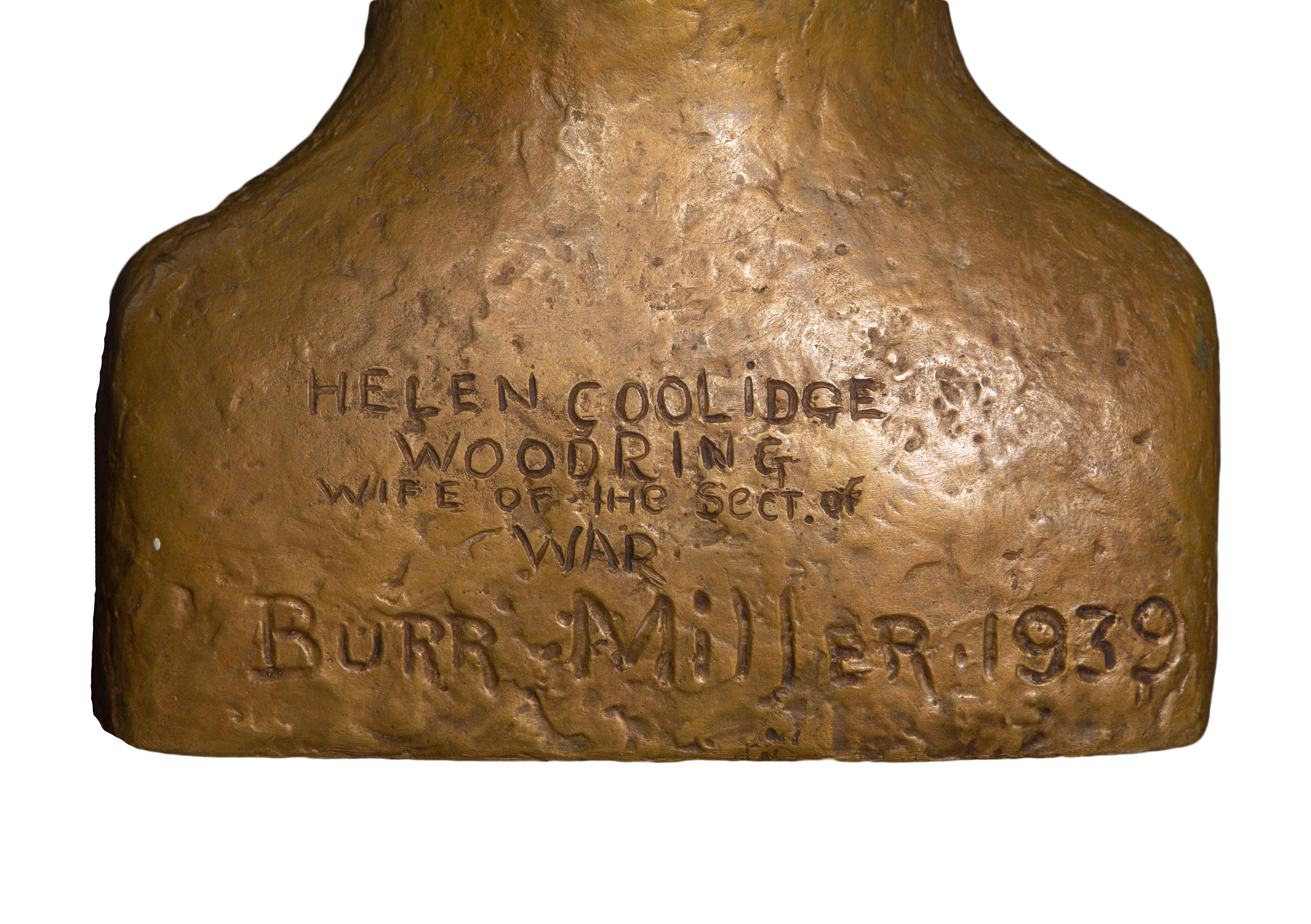 Bronzebüste von Helen Coolidge, Holzarbeiterin, 1939, Art déco im Angebot 2